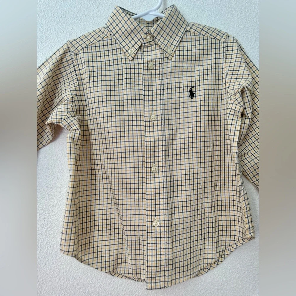 NWT Ralph Lauren Toddler Boys Plaid Button Down Flannel Shirt